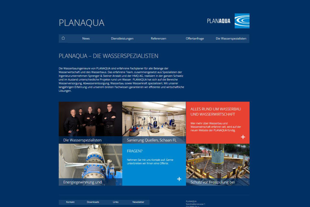 Neue Website PLANAQUA