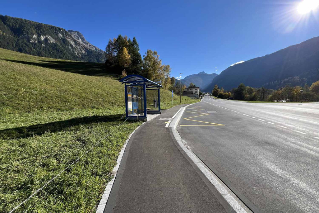 HMQ AG_Ausbau Kantonsstrasse H13_Planung_Andeer_Bushaltestelle
