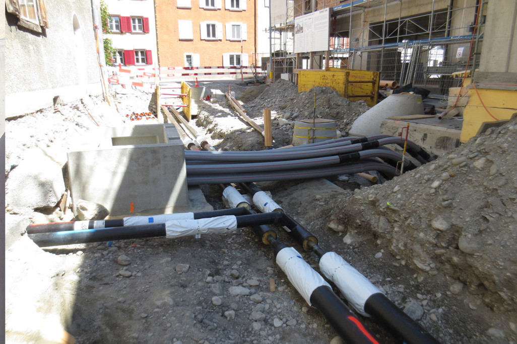 HMQ AG, Domat/Ems, Via Baselgia, Erneuerung Werkleitungen